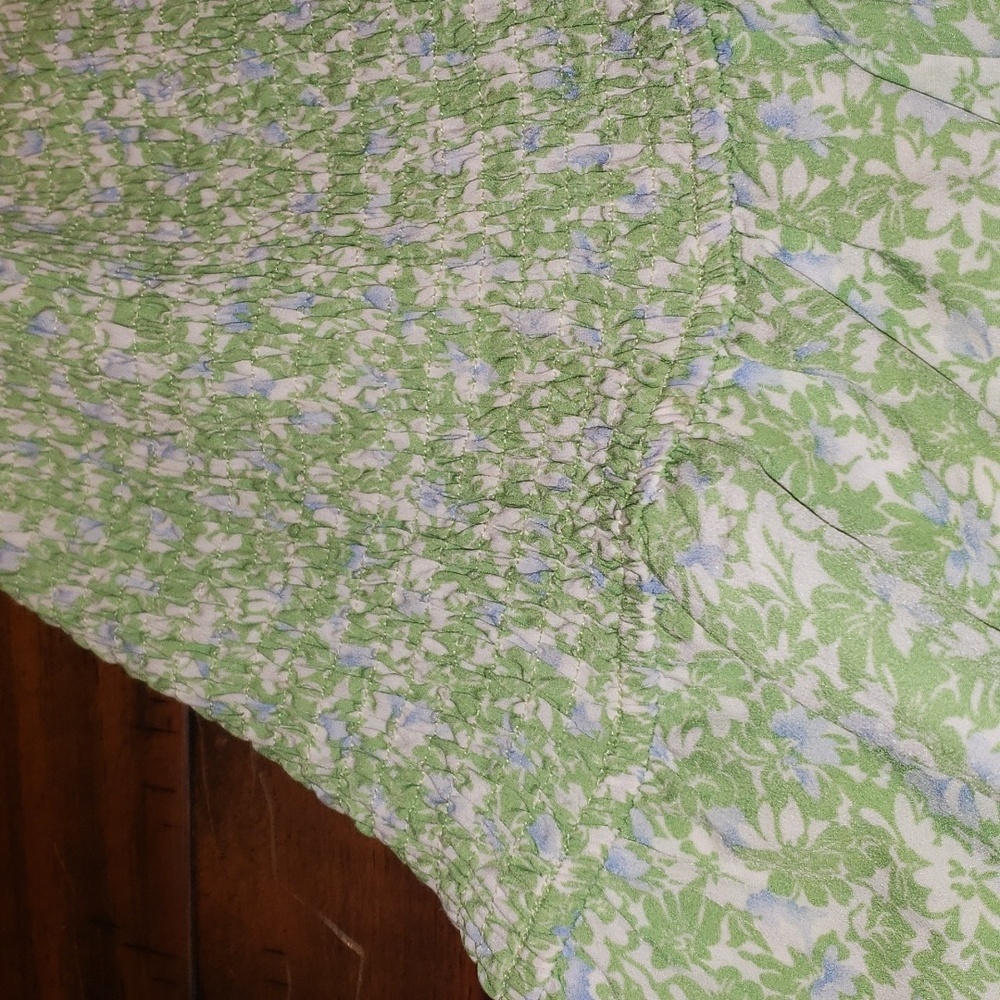 Sabo Skirt Green Floral Smocked Mini Skirt - Picture 5 of 7